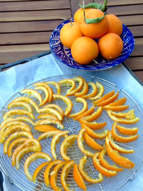 Ecorces d'oranges confites